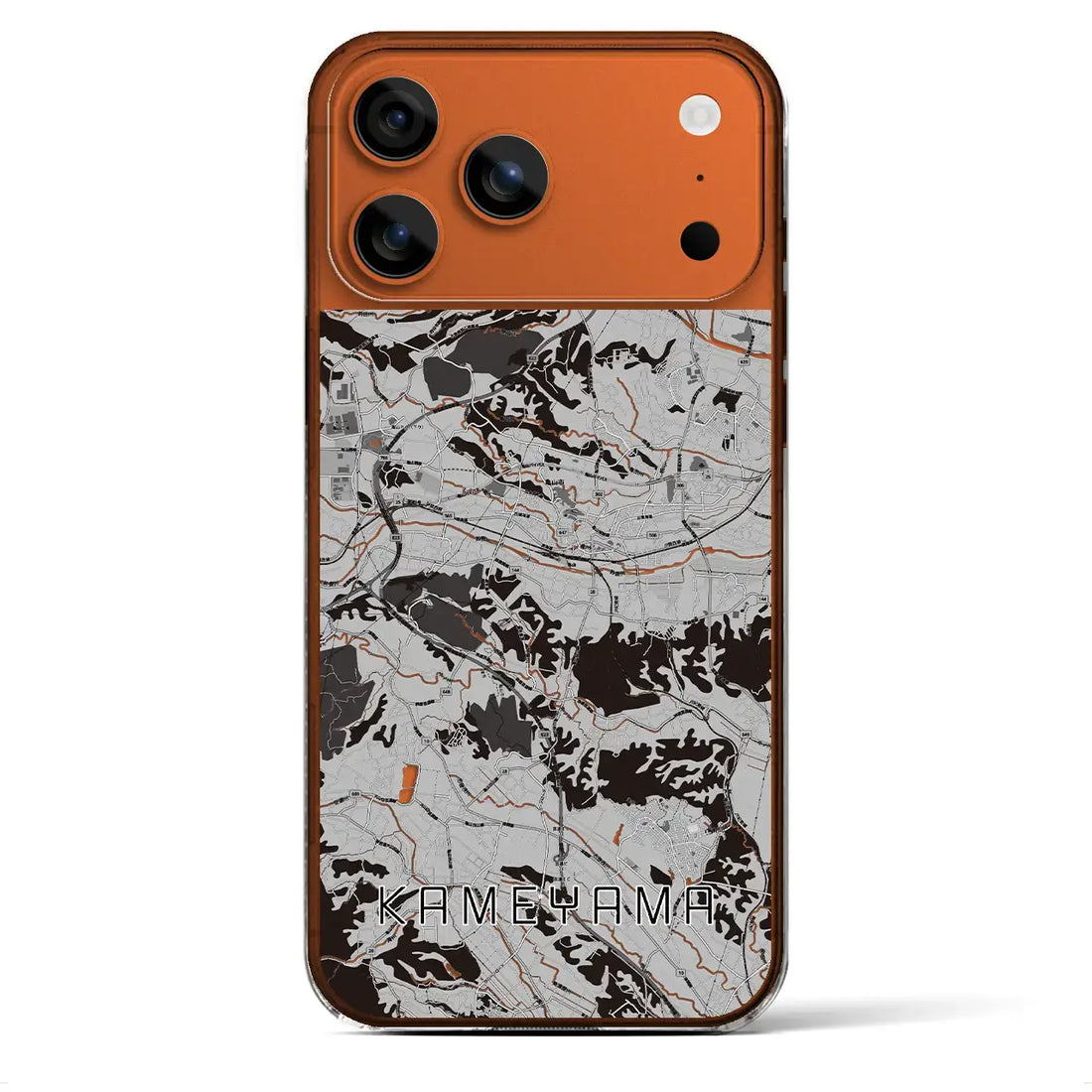 【亀山(三重県)】地図柄iPhoneケース(クリアタイプ)