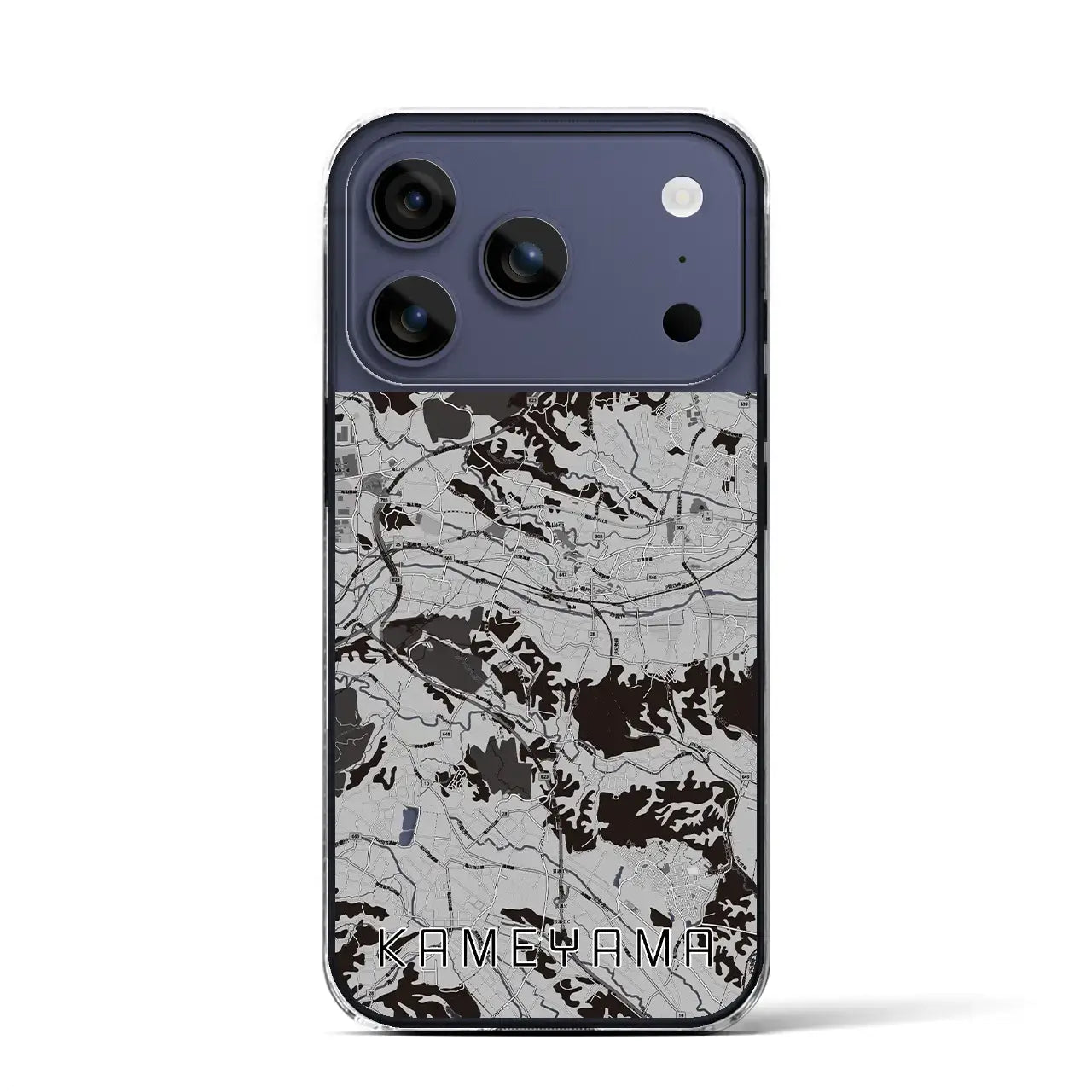 【亀山(三重県)】地図柄iPhoneケース(クリアタイプ)