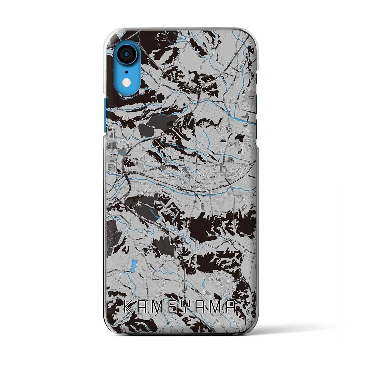 【亀山(三重県)】地図柄iPhoneケース(クリアタイプ)