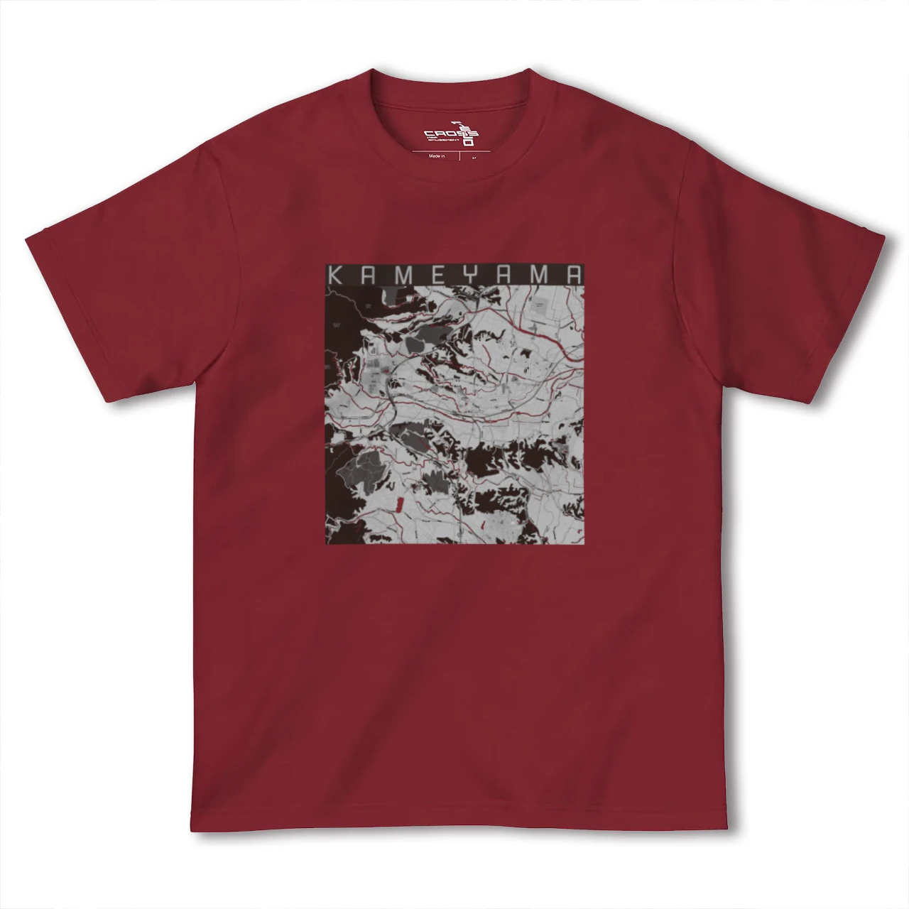 【亀山(三重県)】地図柄ヘビーウェイトTシャツ