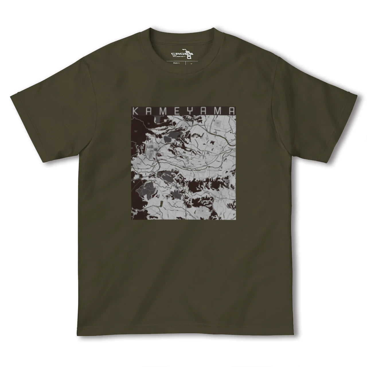 【亀山(三重県)】地図柄ヘビーウェイトTシャツ