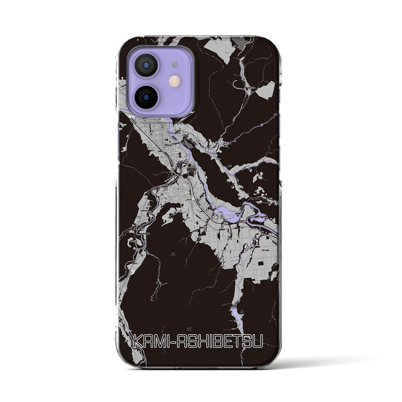 【上芦別(北海道)】地図柄iPhoneケース(クリアタイプ)