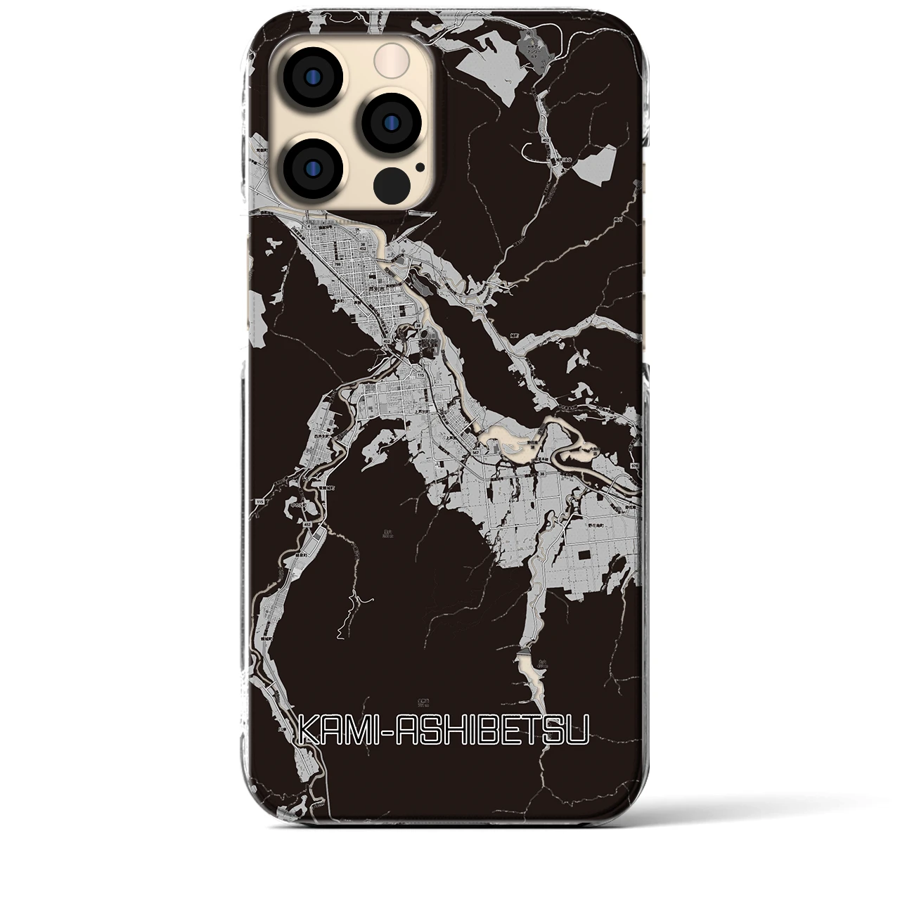 【上芦別(北海道)】地図柄iPhoneケース(クリアタイプ)