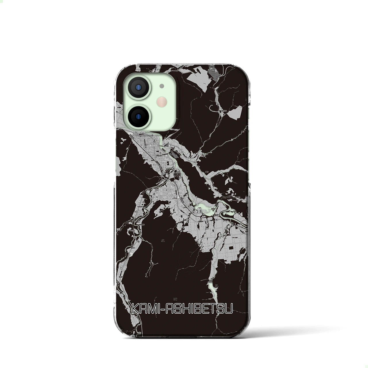 【上芦別(北海道)】地図柄iPhoneケース(クリアタイプ)