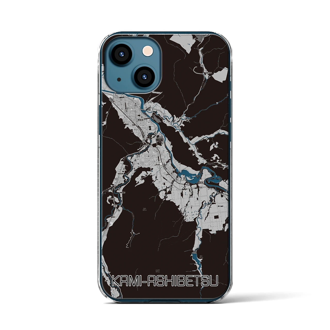 【上芦別(北海道)】地図柄iPhoneケース(クリアタイプ)