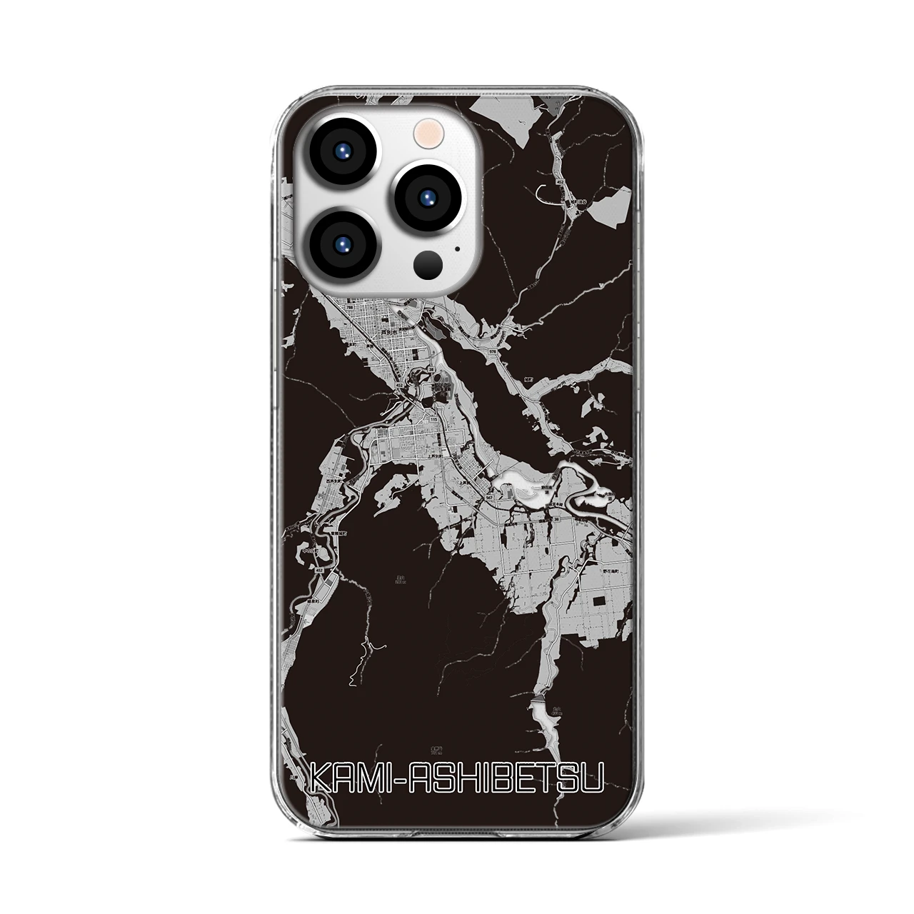 【上芦別(北海道)】地図柄iPhoneケース(クリアタイプ)