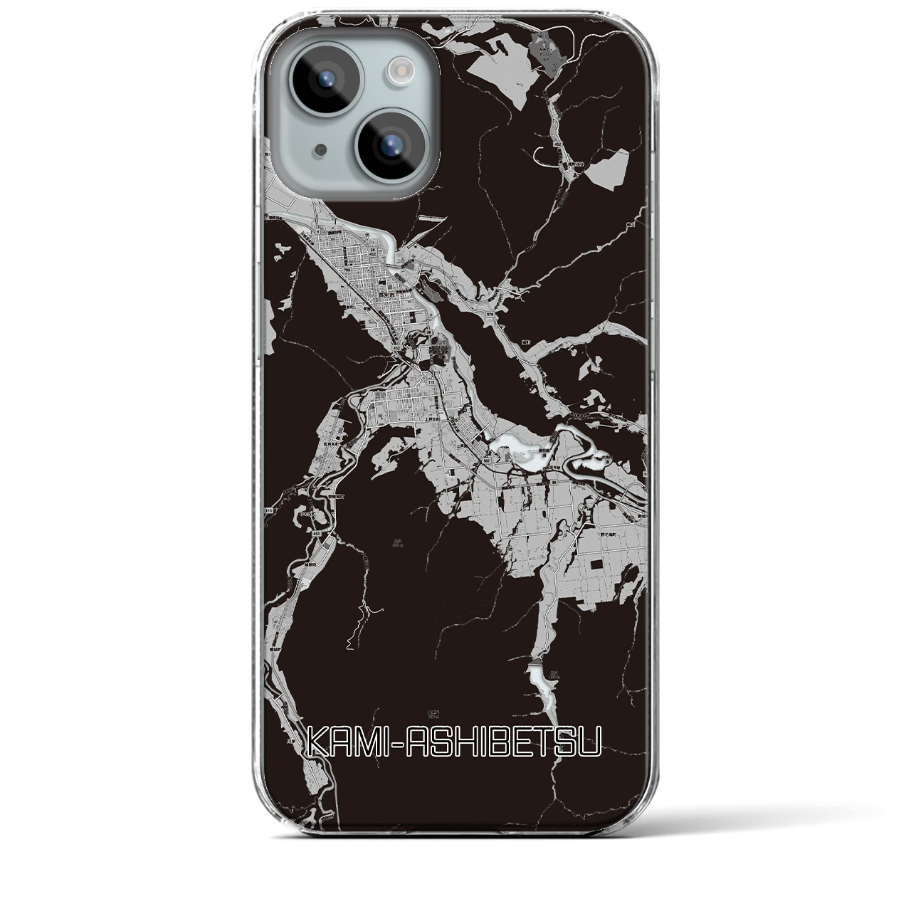 【上芦別(北海道)】地図柄iPhoneケース(クリアタイプ)