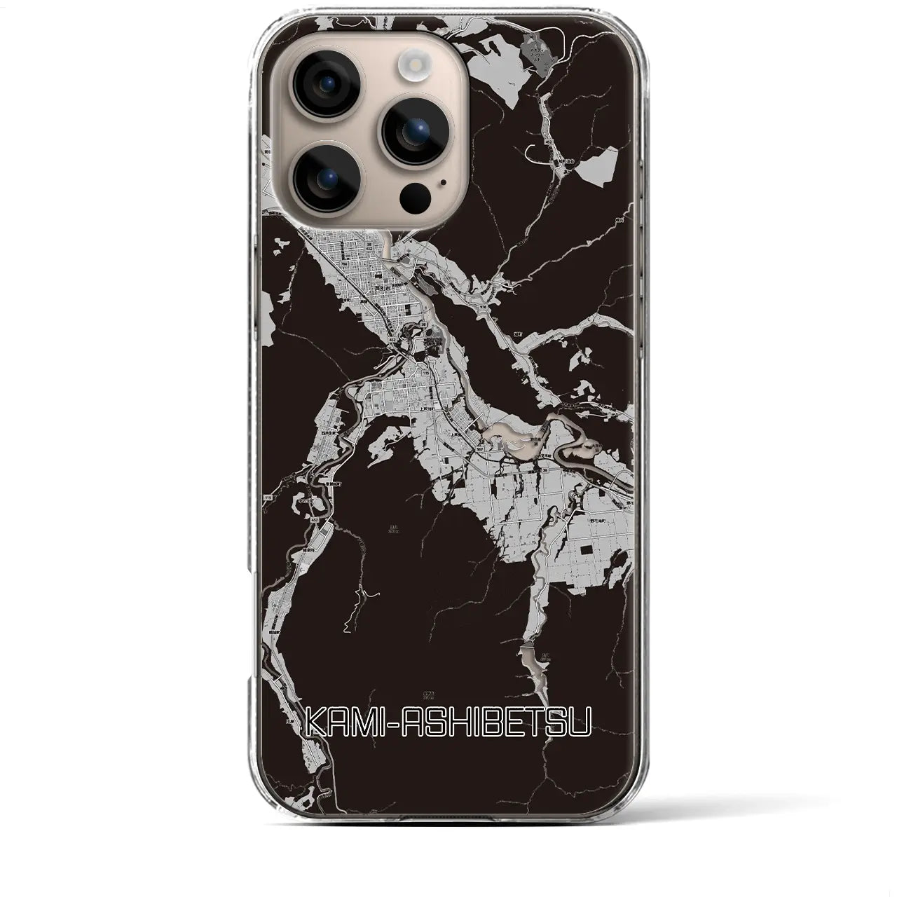 【上芦別(北海道)】地図柄iPhoneケース(クリアタイプ)