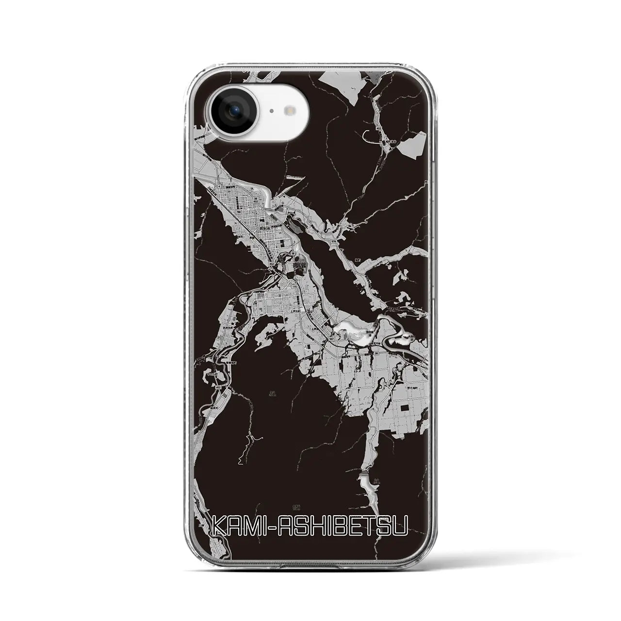 【上芦別(北海道)】地図柄iPhoneケース(クリアタイプ)