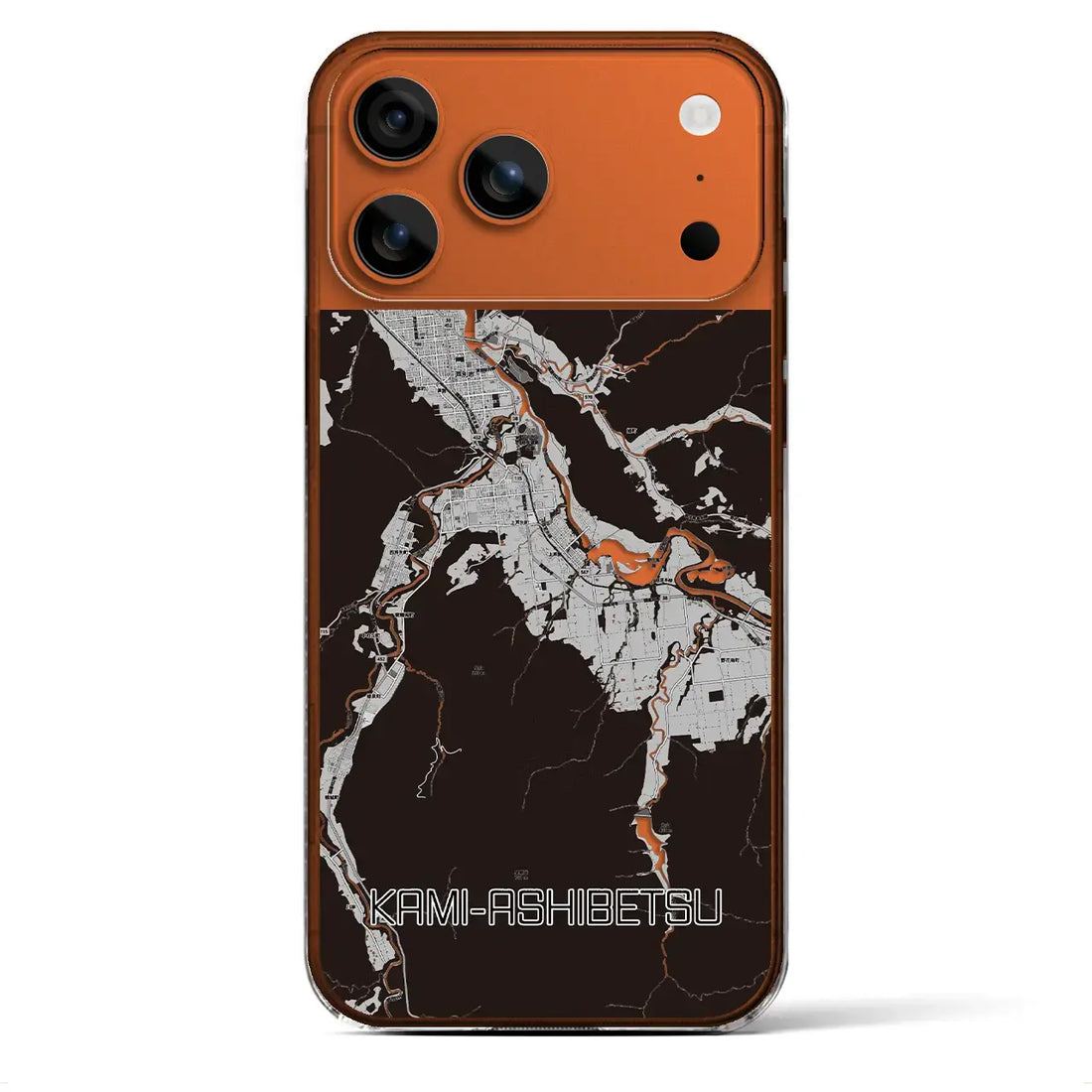 【上芦別(北海道)】地図柄iPhoneケース(クリアタイプ)