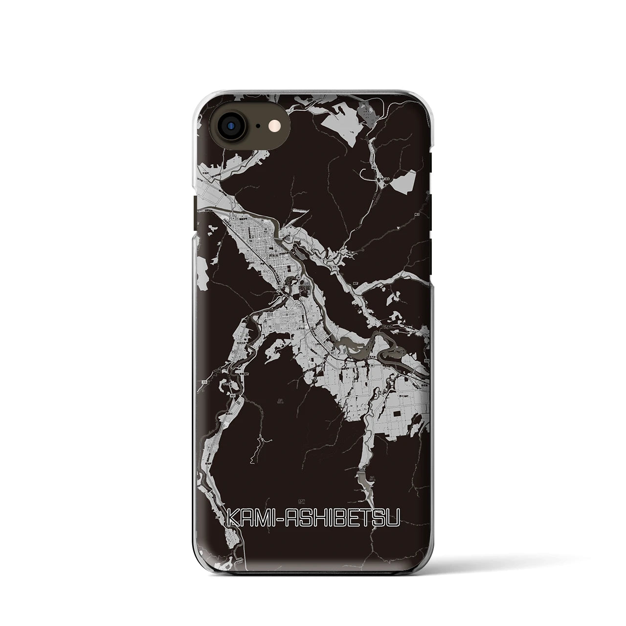 【上芦別(北海道)】地図柄iPhoneケース(クリアタイプ)