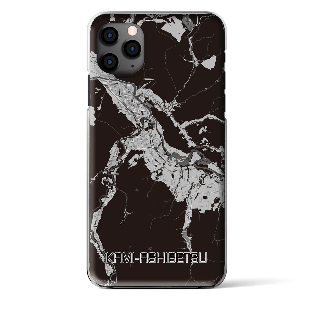 【上芦別(北海道)】地図柄iPhoneケース(クリアタイプ)