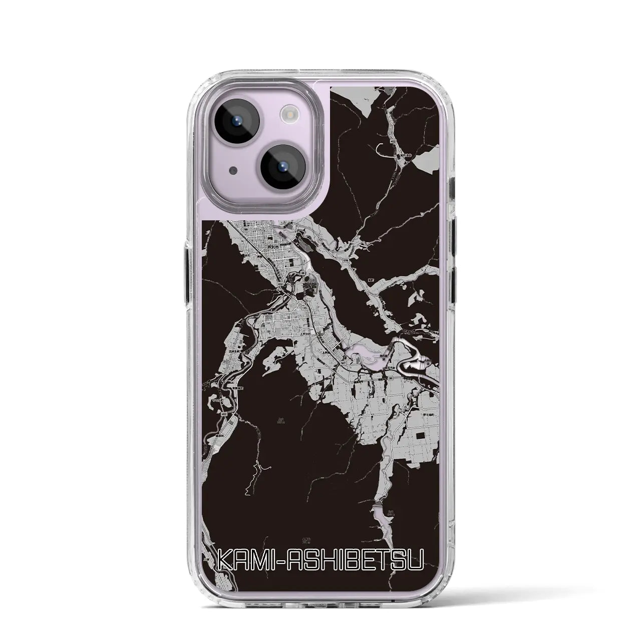 【上芦別(北海道)】地図柄iPhoneケース(MagSafeタイプ)