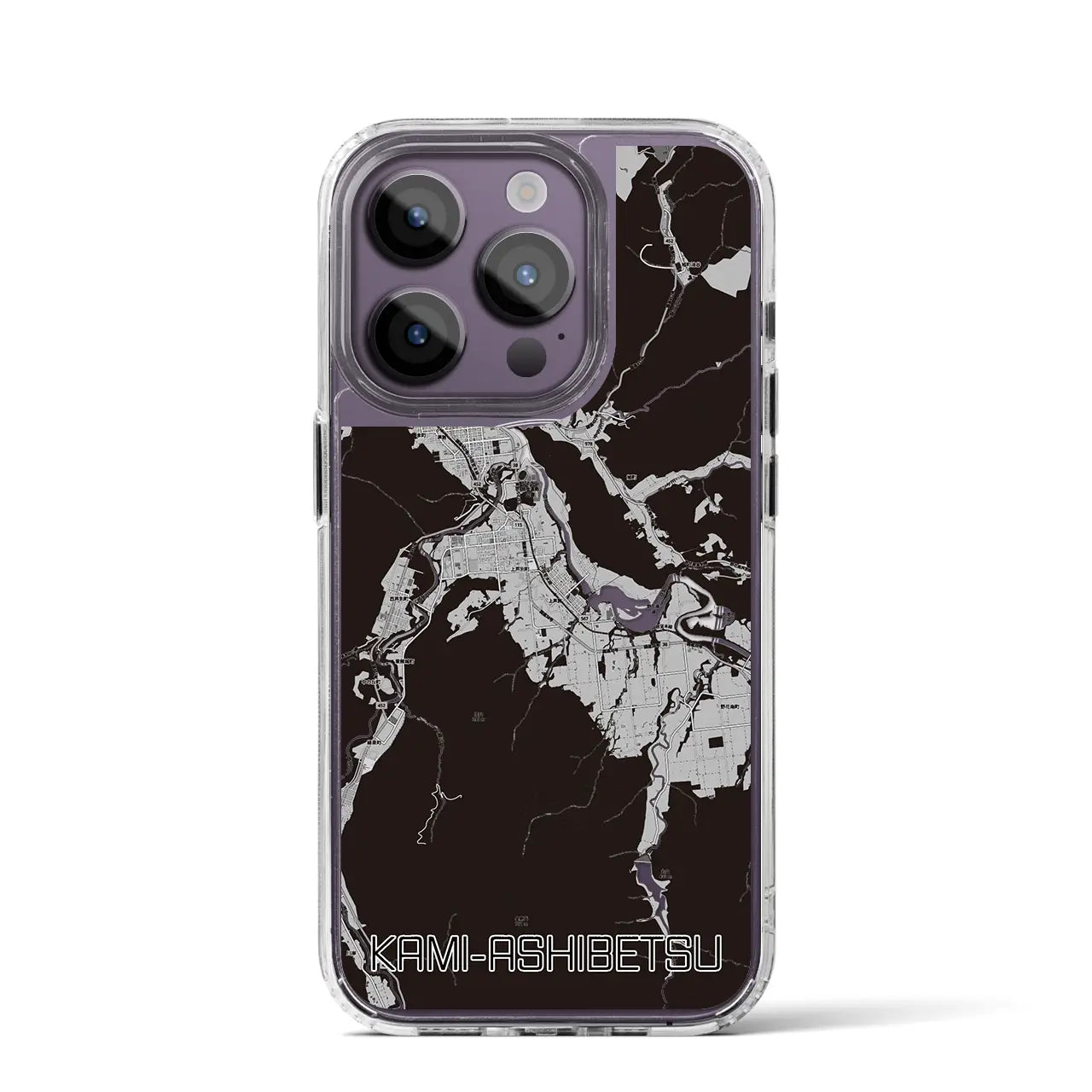 【上芦別(北海道)】地図柄iPhoneケース(MagSafeタイプ)