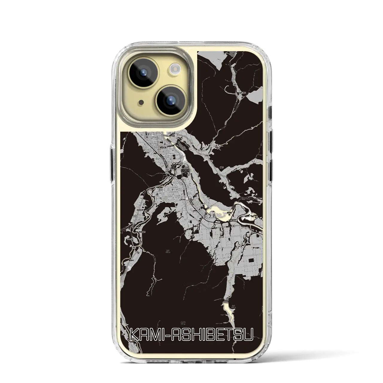 【上芦別(北海道)】地図柄iPhoneケース(MagSafeタイプ)