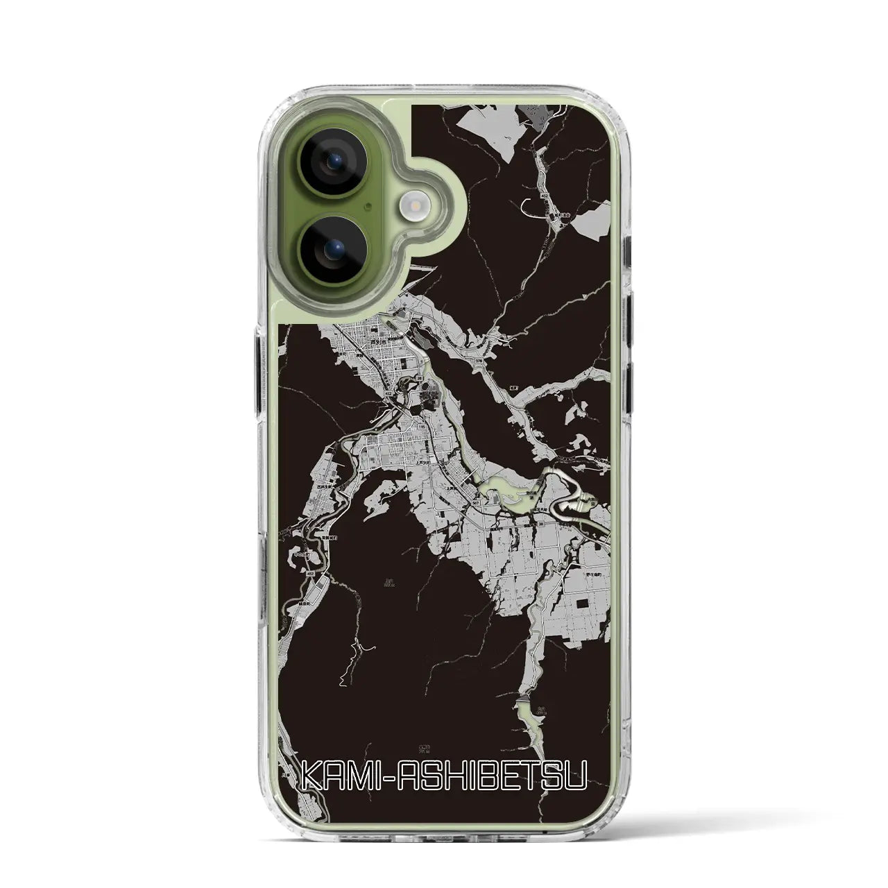 【上芦別(北海道)】地図柄iPhoneケース(MagSafeタイプ)