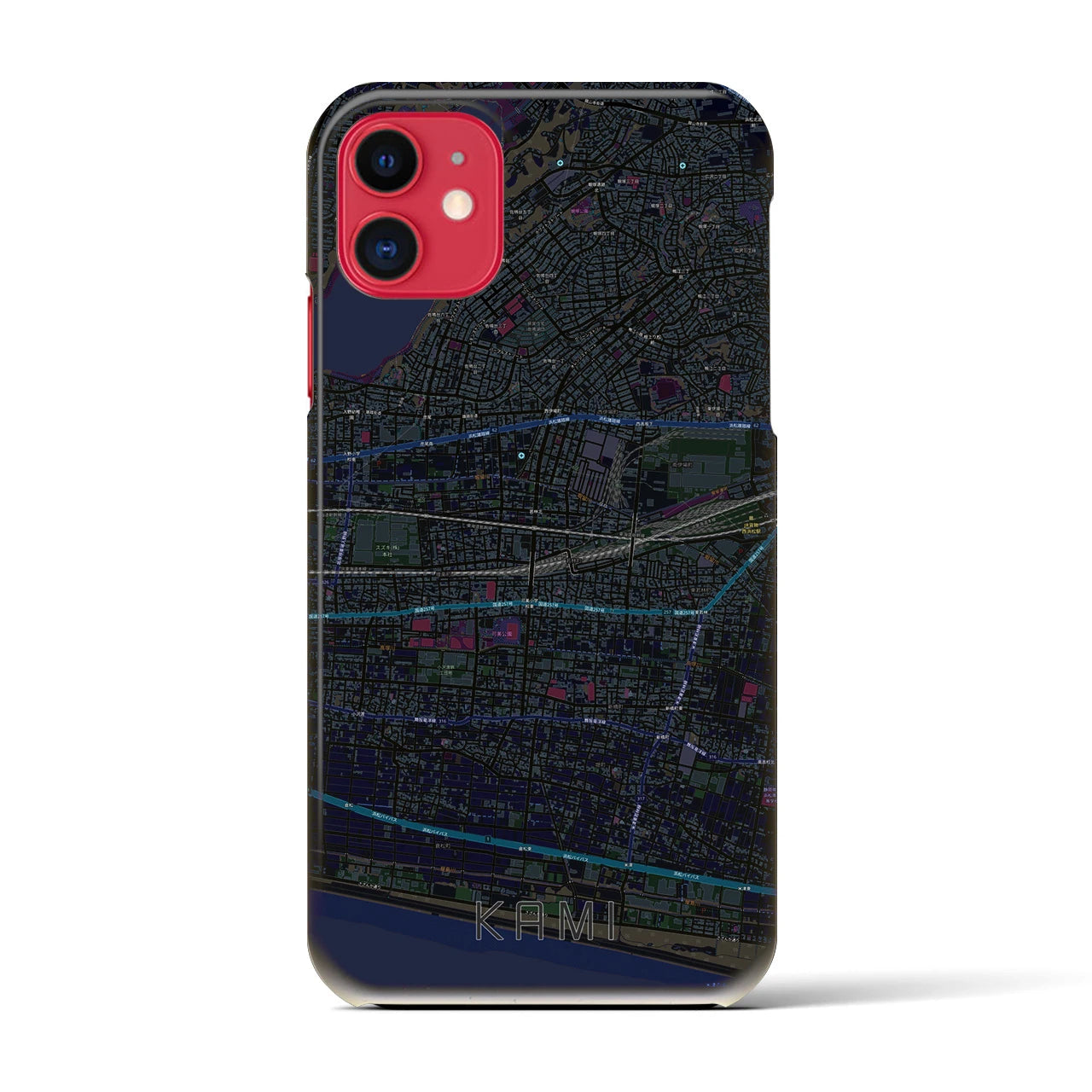 【可美(静岡県)】地図柄iPhoneケース(バックカバータイプ)