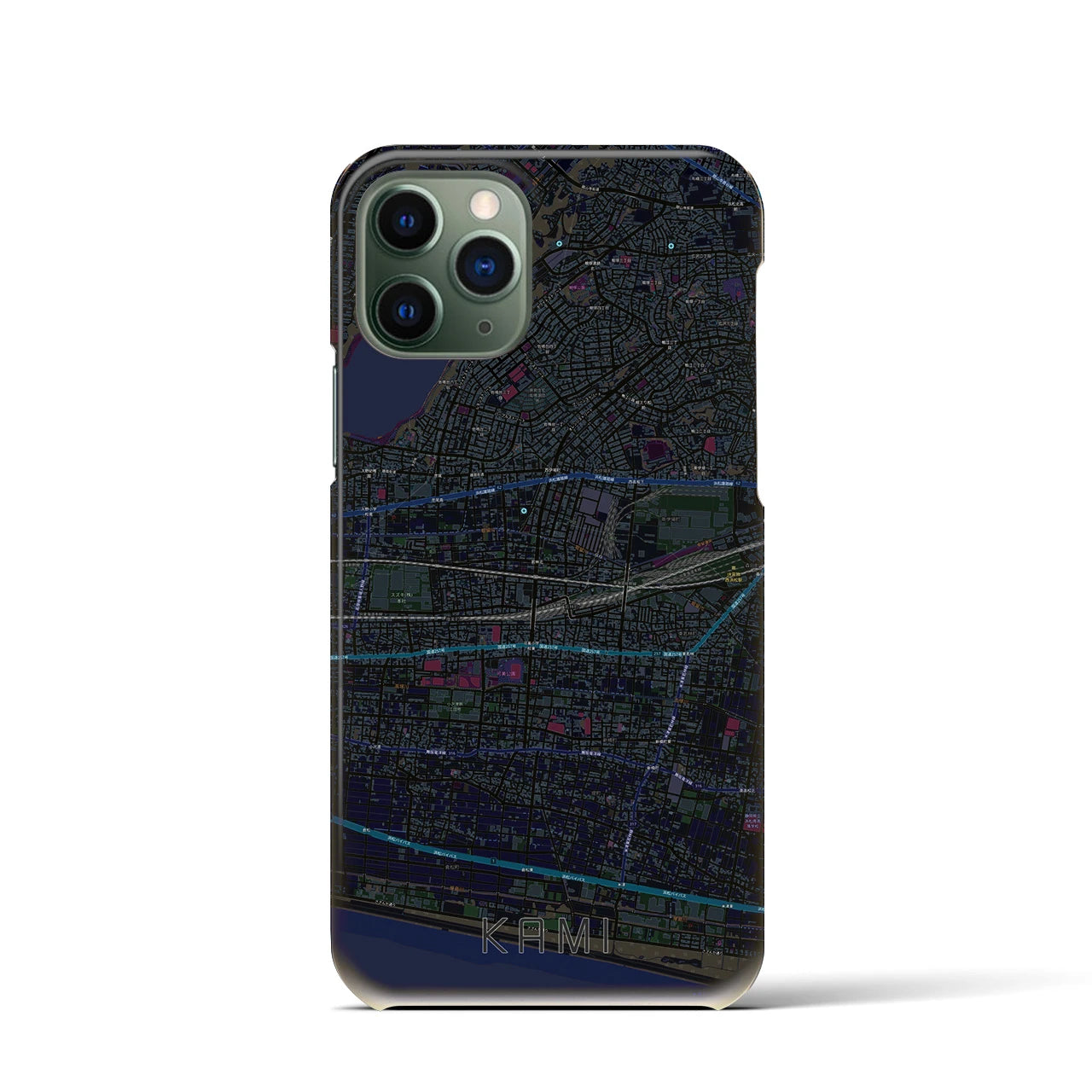 【可美(静岡県)】地図柄iPhoneケース(バックカバータイプ)