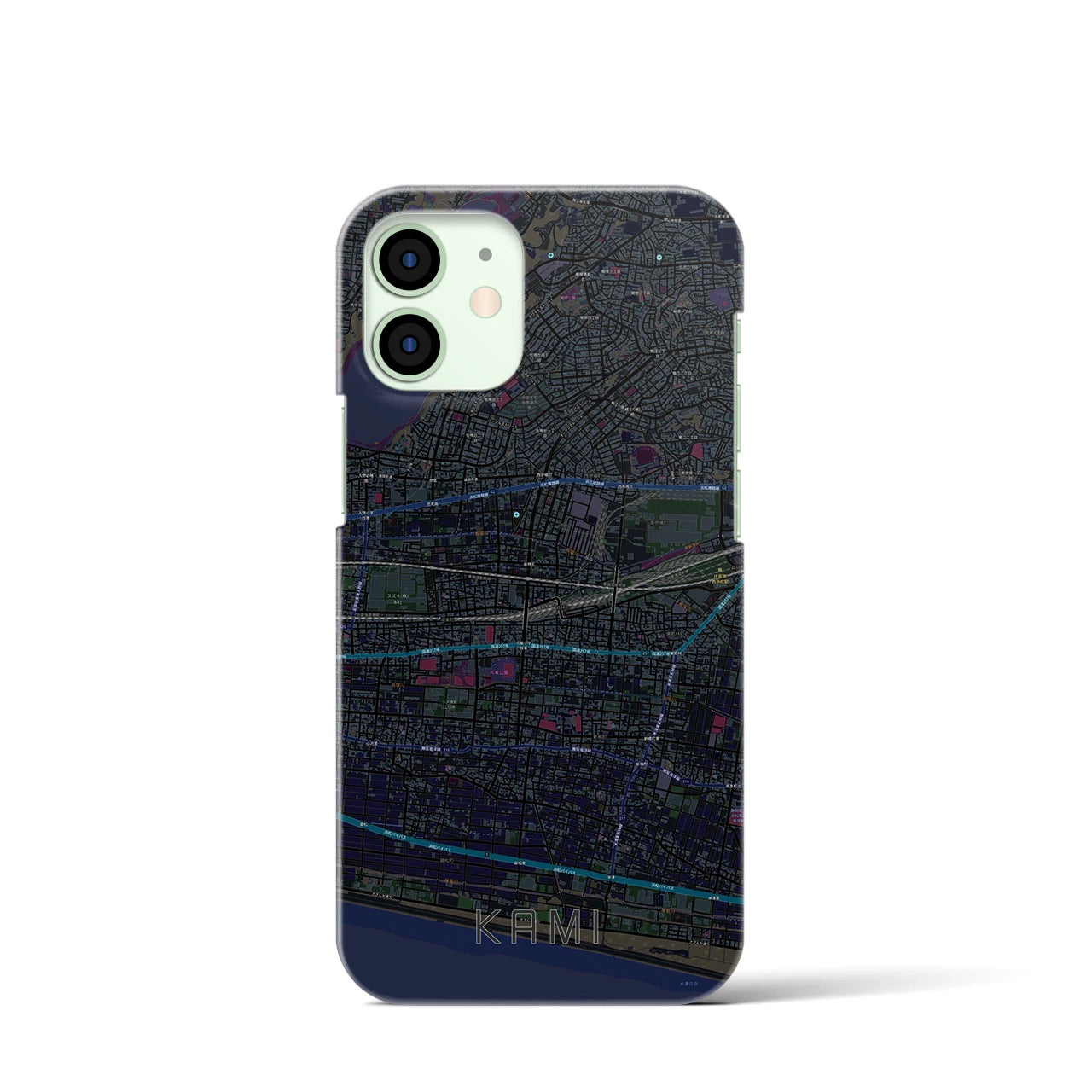 【可美(静岡県)】地図柄iPhoneケース(バックカバータイプ)
