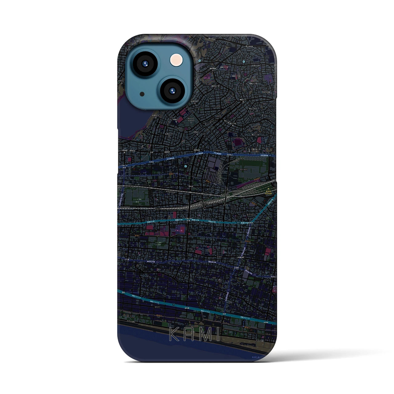【可美(静岡県)】地図柄iPhoneケース(バックカバータイプ)