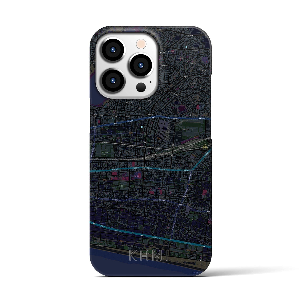 【可美(静岡県)】地図柄iPhoneケース(バックカバータイプ)