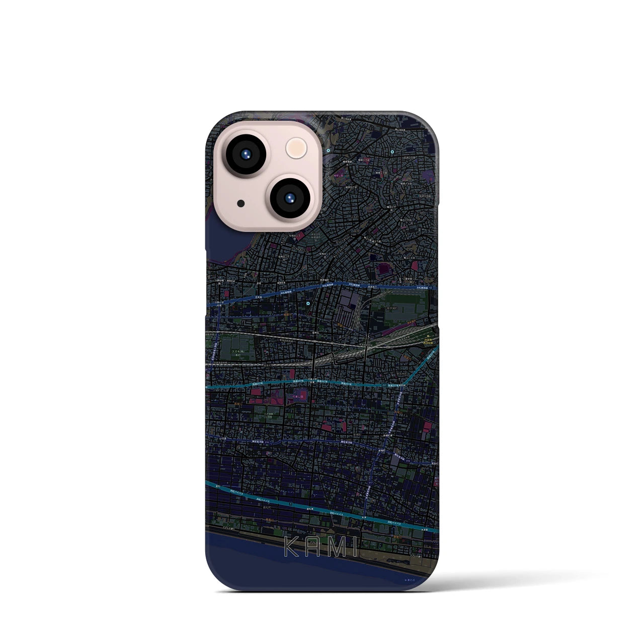 【可美(静岡県)】地図柄iPhoneケース(バックカバータイプ)