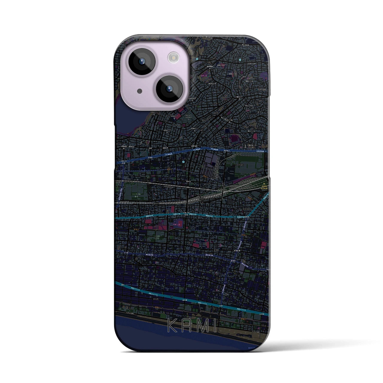 【可美(静岡県)】地図柄iPhoneケース(バックカバータイプ)
