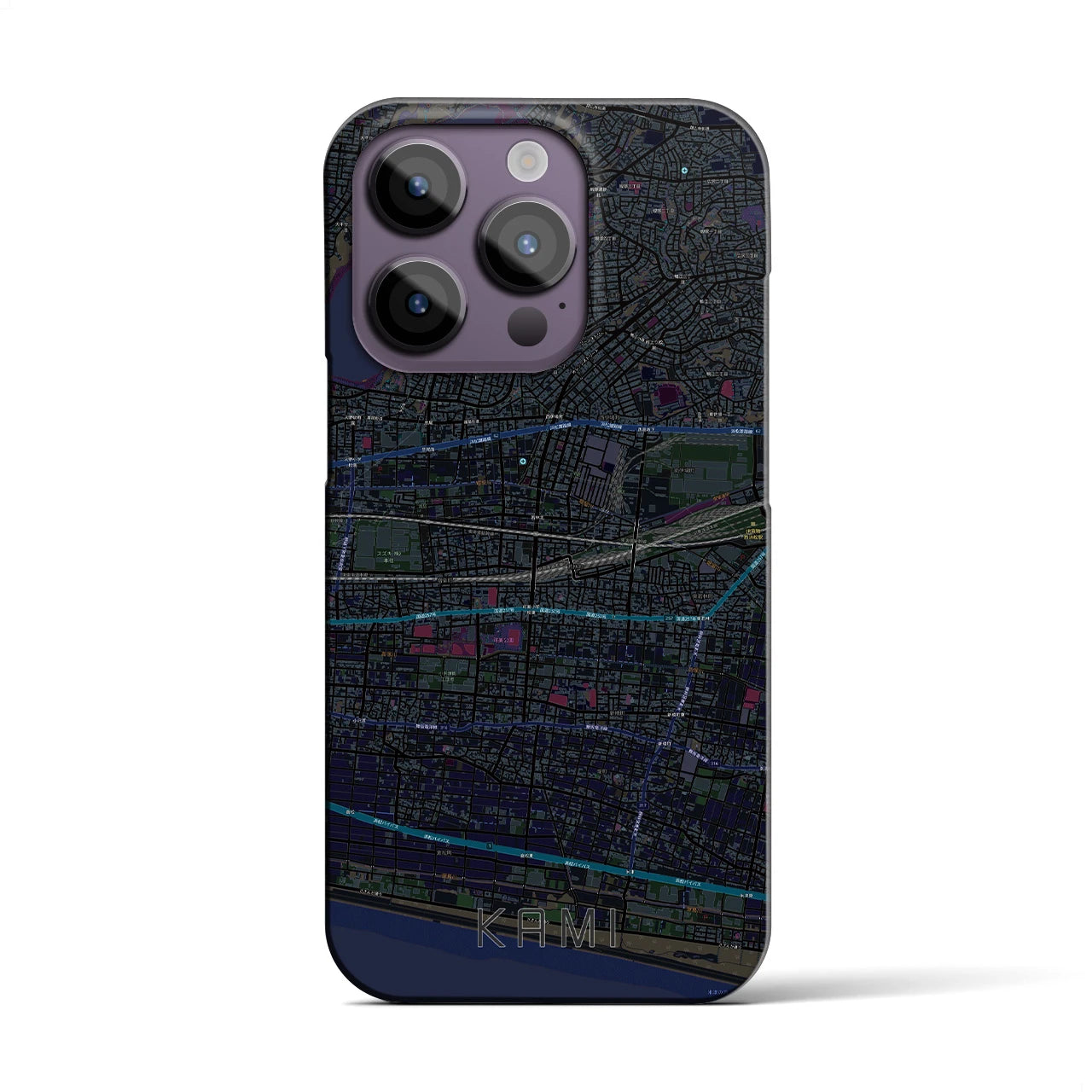 【可美(静岡県)】地図柄iPhoneケース(バックカバータイプ)