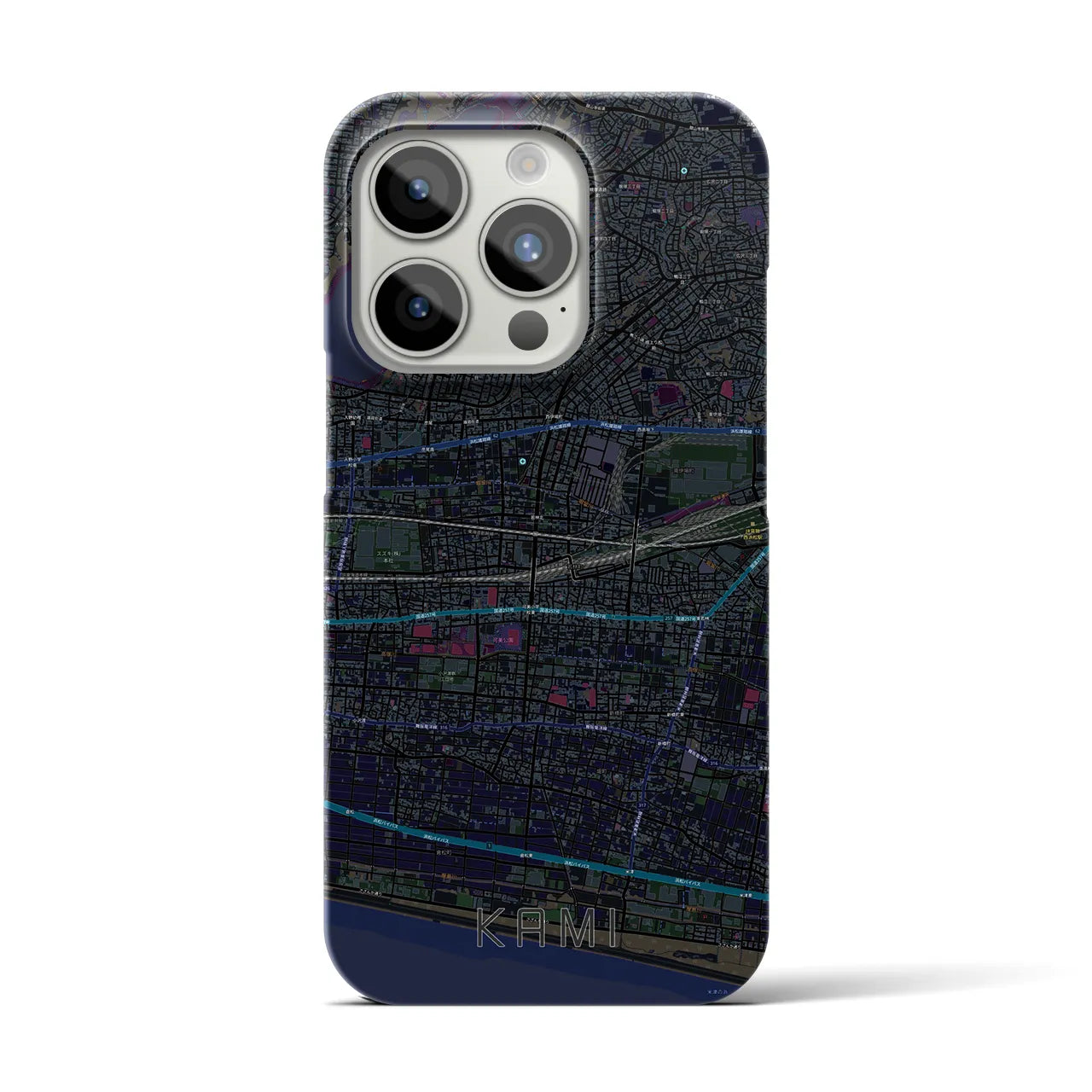 【可美(静岡県)】地図柄iPhoneケース(バックカバータイプ)