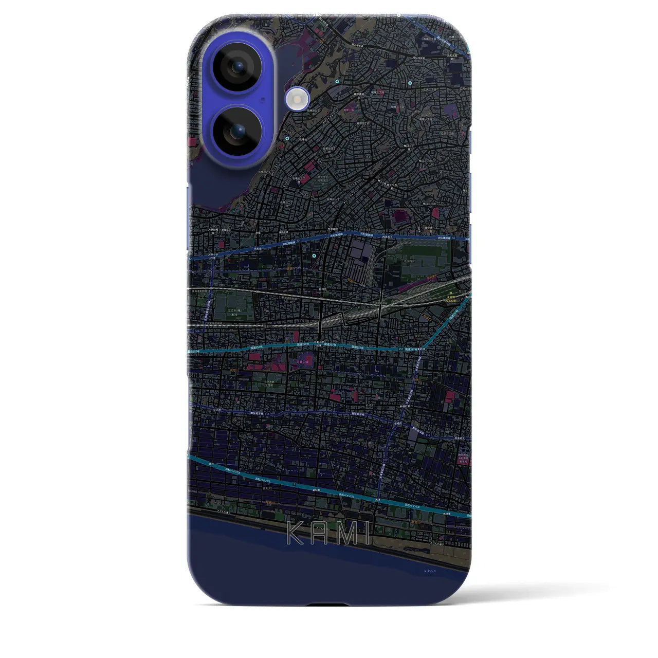 【可美(静岡県)】地図柄iPhoneケース(バックカバータイプ)