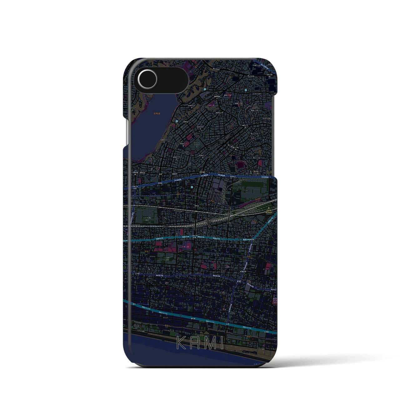 【可美(静岡県)】地図柄iPhoneケース(バックカバータイプ)