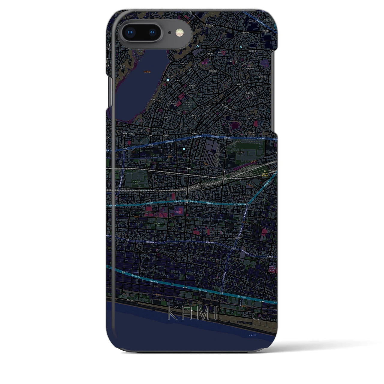 【可美(静岡県)】地図柄iPhoneケース(バックカバータイプ)
