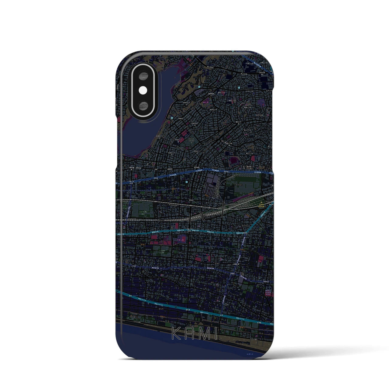 【可美(静岡県)】地図柄iPhoneケース(バックカバータイプ)
