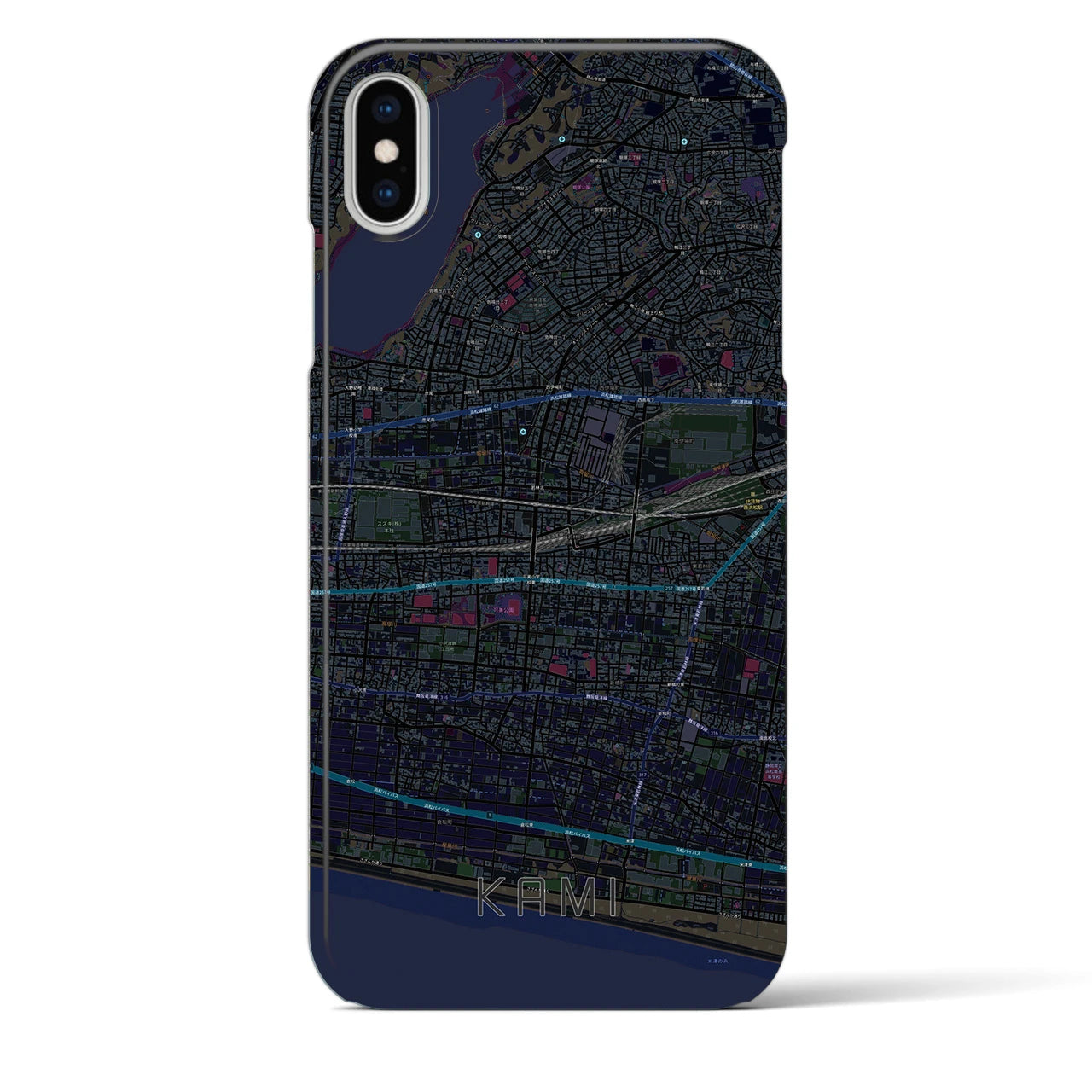 【可美(静岡県)】地図柄iPhoneケース(バックカバータイプ)