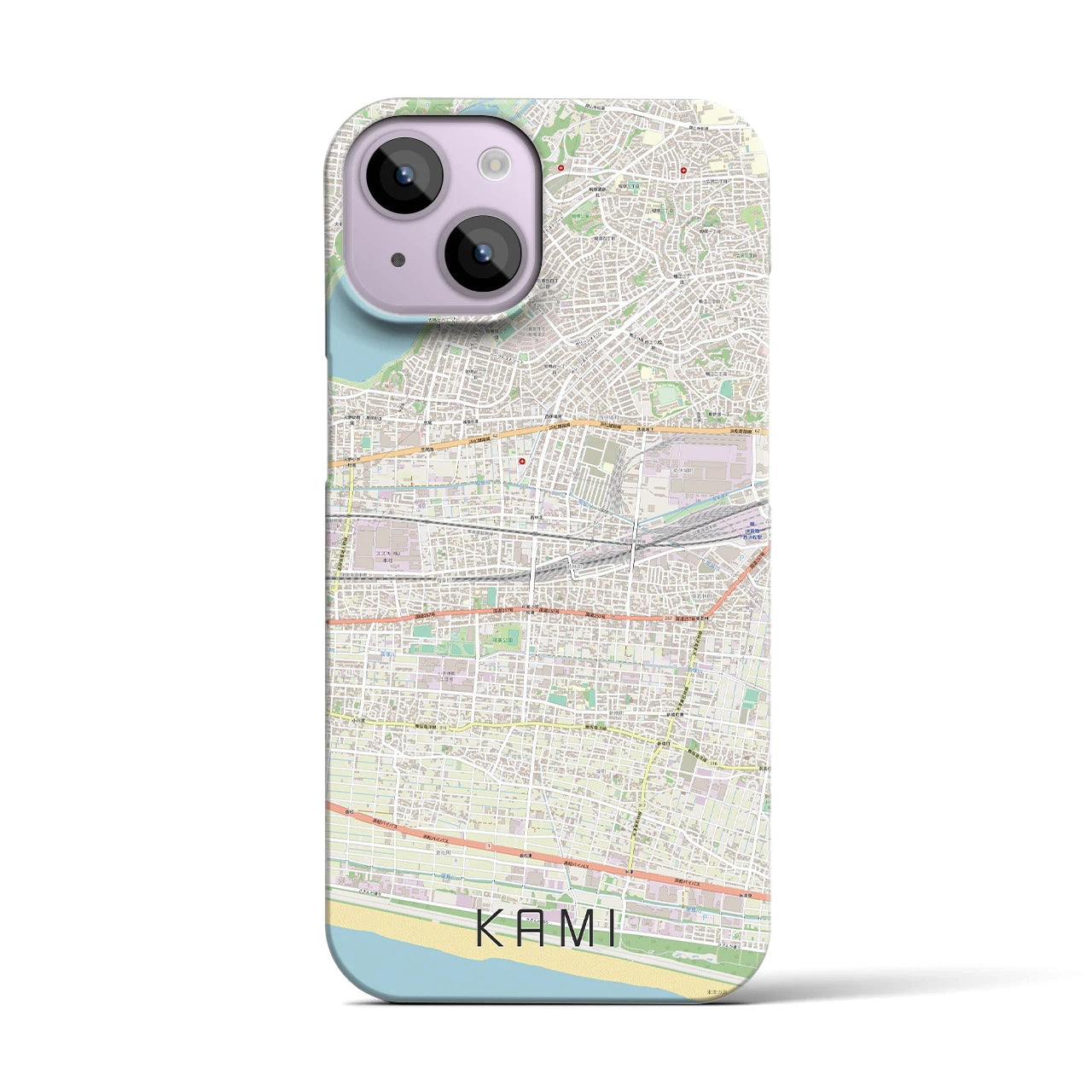 【可美(静岡県)】地図柄iPhoneケース(バックカバータイプ)