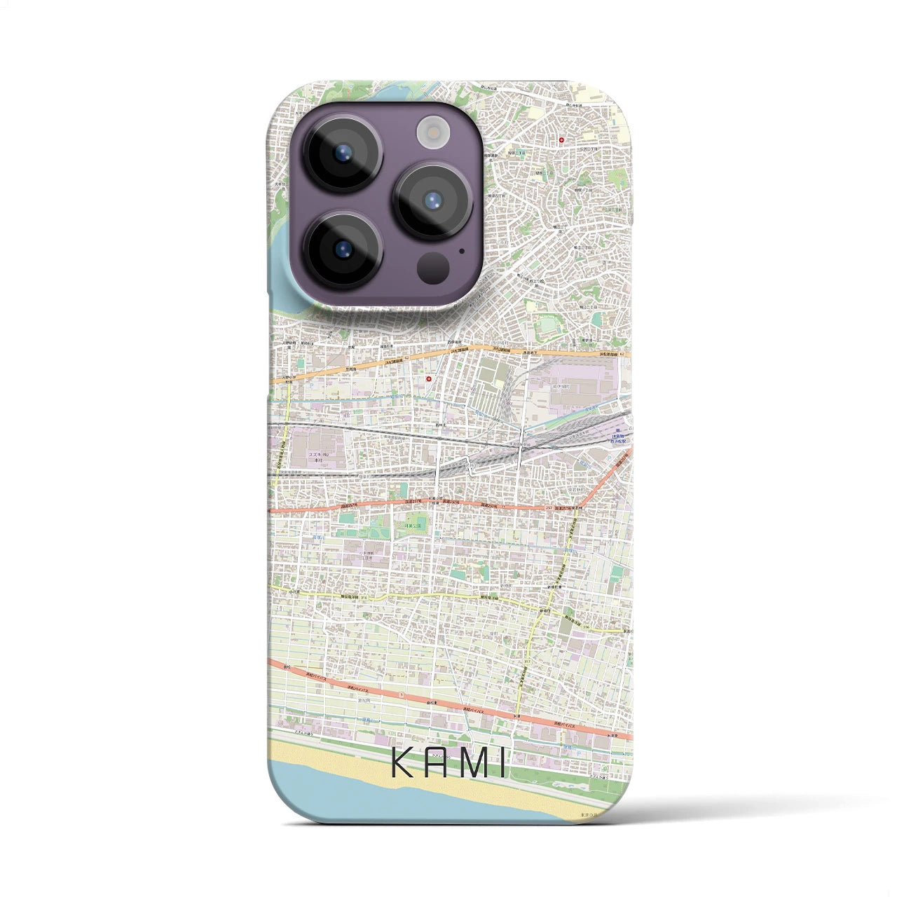 【可美(静岡県)】地図柄iPhoneケース(バックカバータイプ)