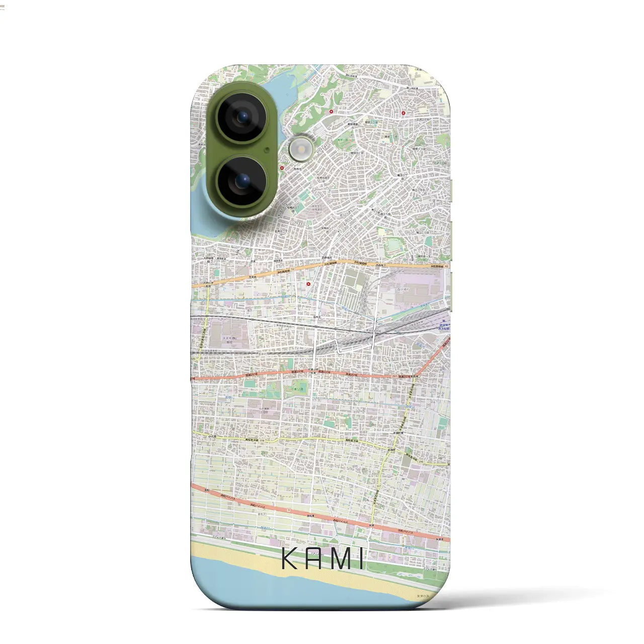 【可美(静岡県)】地図柄iPhoneケース(バックカバータイプ)ナチュラル・iPhone 17 Pro Max 用
