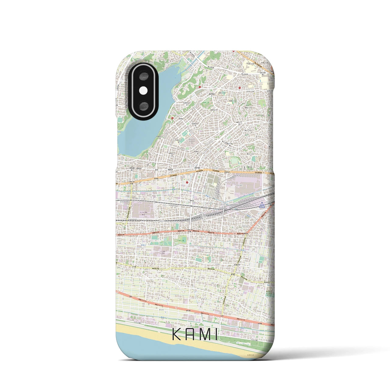 【可美(静岡県)】地図柄iPhoneケース(バックカバータイプ)