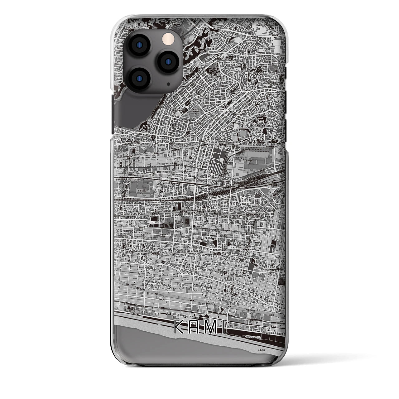 【可美(静岡県)】地図柄iPhoneケース(クリアタイプ)