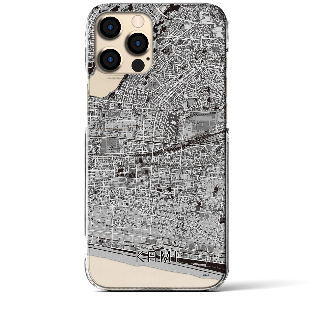 【可美(静岡県)】地図柄iPhoneケース(クリアタイプ)