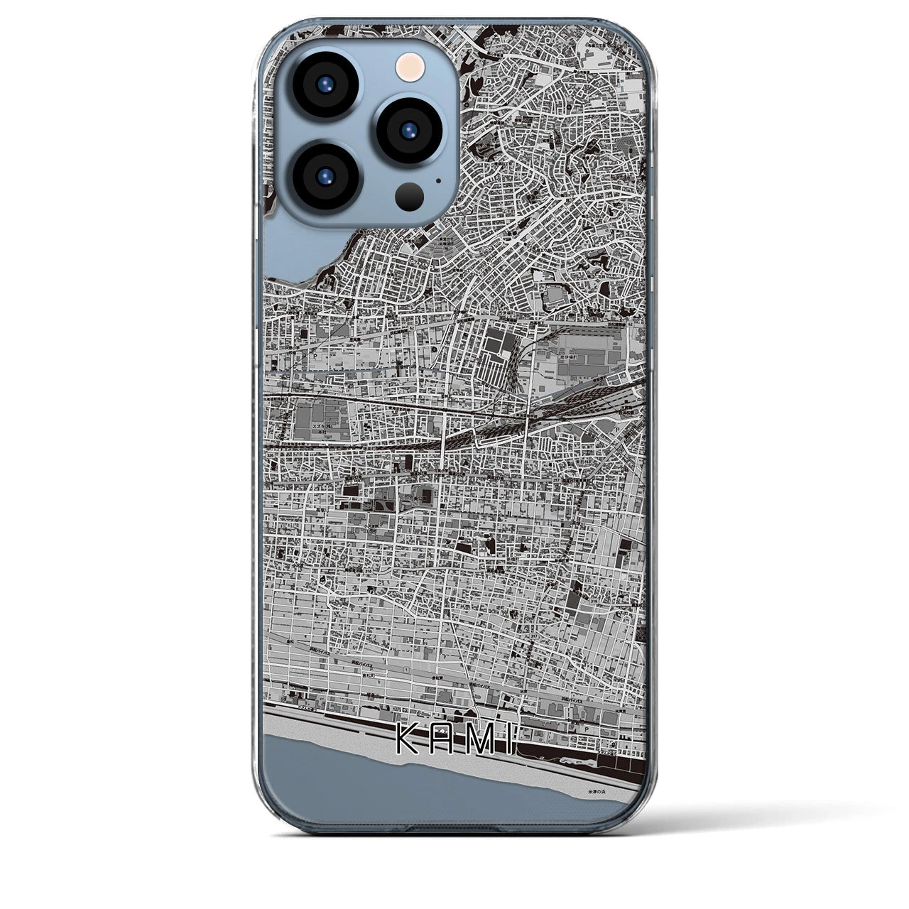 【可美(静岡県)】地図柄iPhoneケース(クリアタイプ)