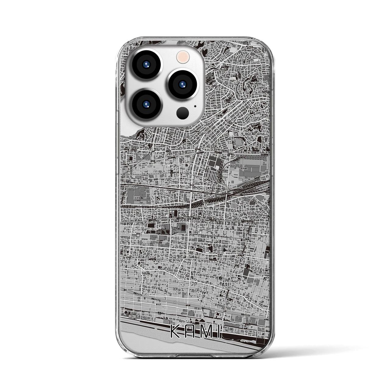 【可美(静岡県)】地図柄iPhoneケース(クリアタイプ)