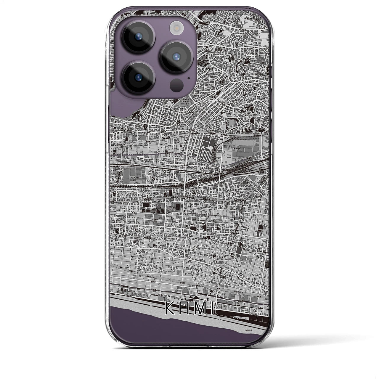 【可美(静岡県)】地図柄iPhoneケース(クリアタイプ)