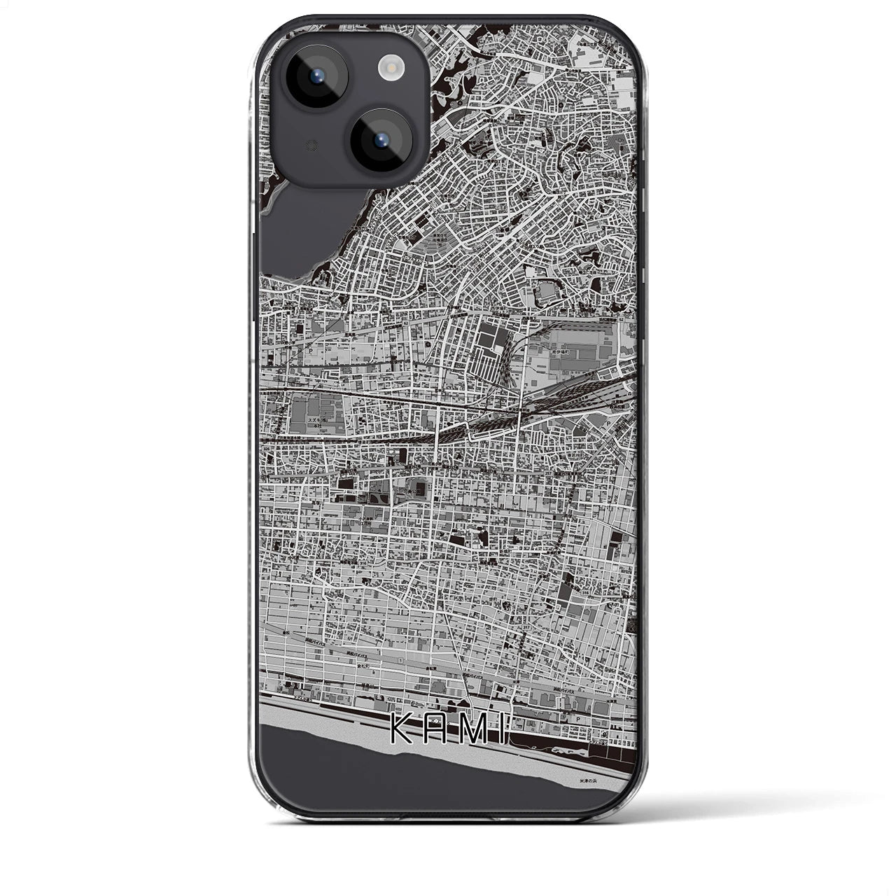 【可美(静岡県)】地図柄iPhoneケース(クリアタイプ)