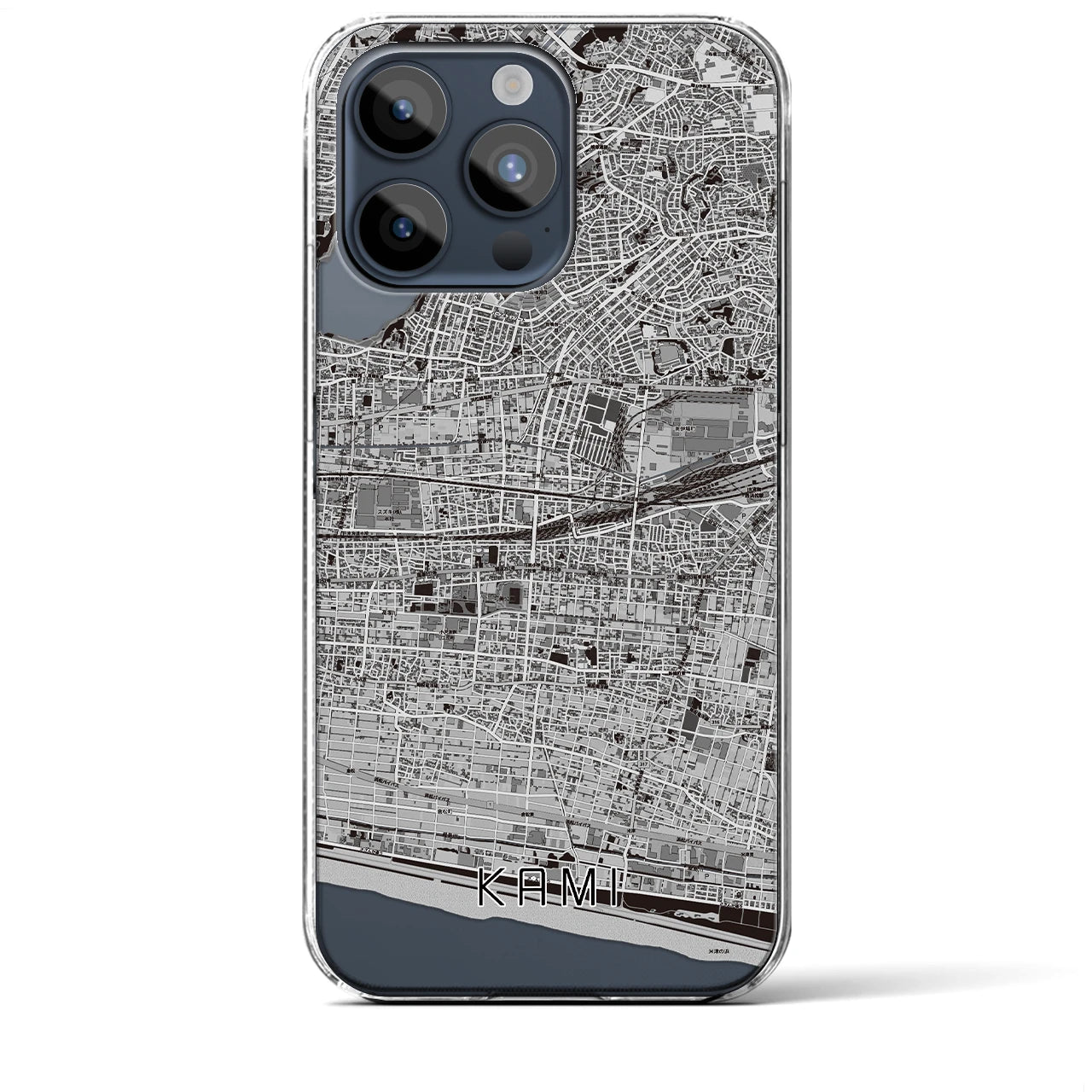 【可美(静岡県)】地図柄iPhoneケース(クリアタイプ)