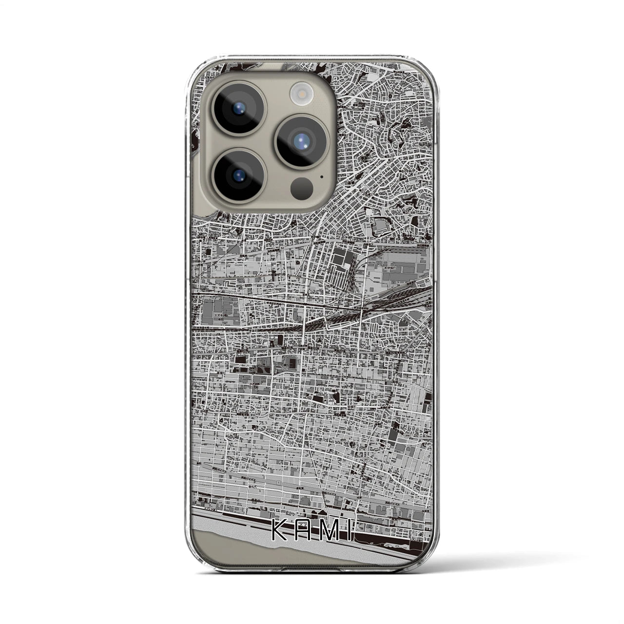 【可美(静岡県)】地図柄iPhoneケース(クリアタイプ)