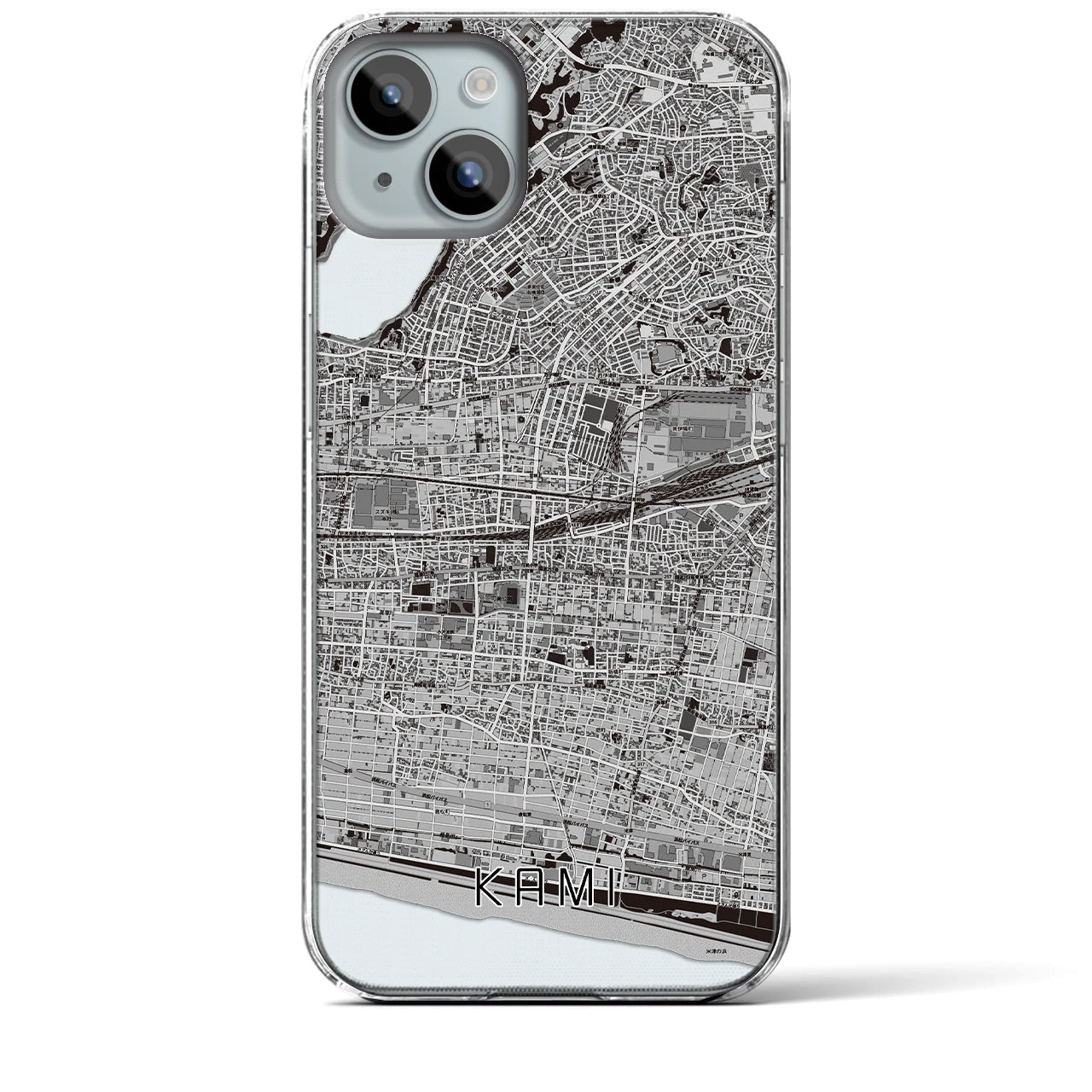 【可美(静岡県)】地図柄iPhoneケース(クリアタイプ)