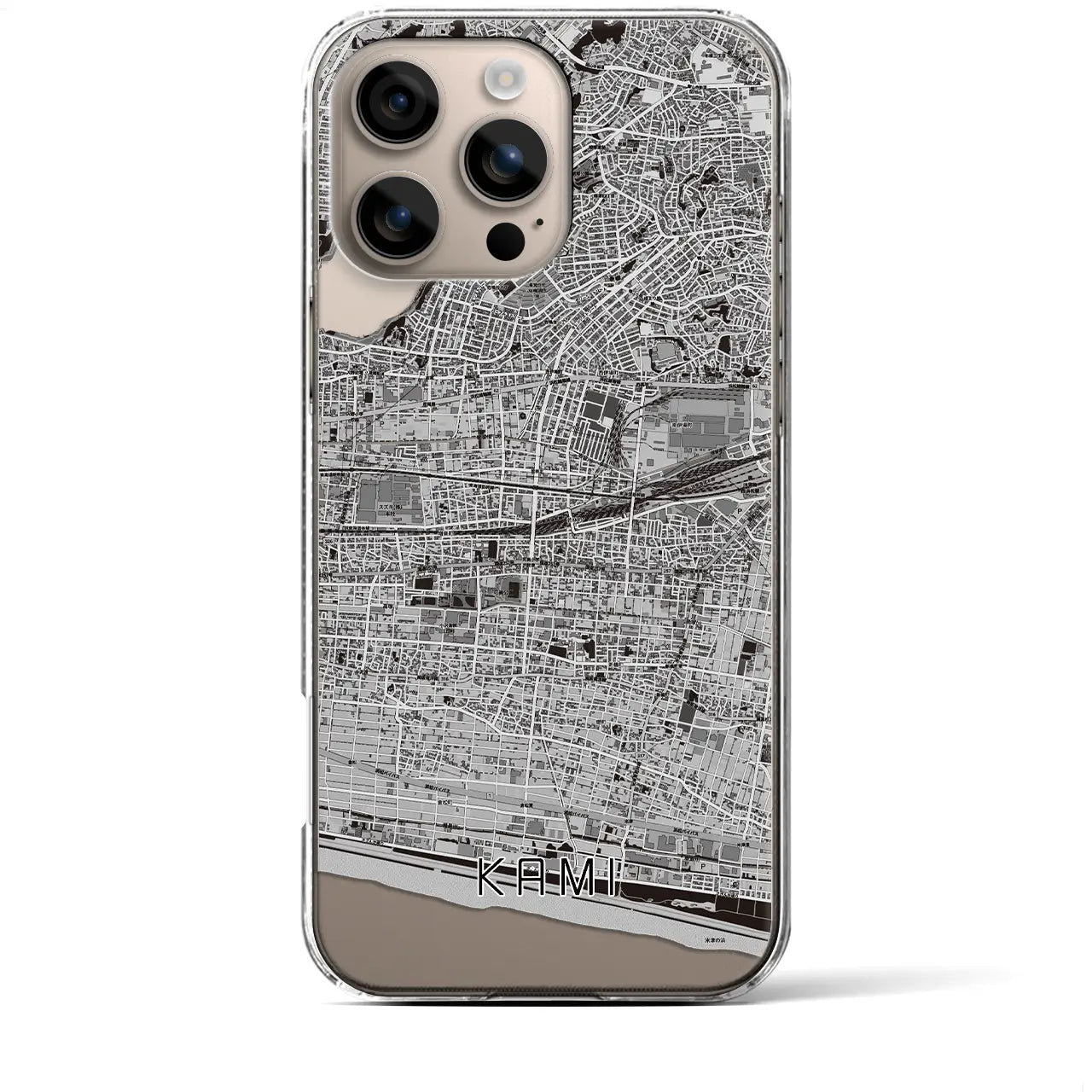 【可美(静岡県)】地図柄iPhoneケース(クリアタイプ)