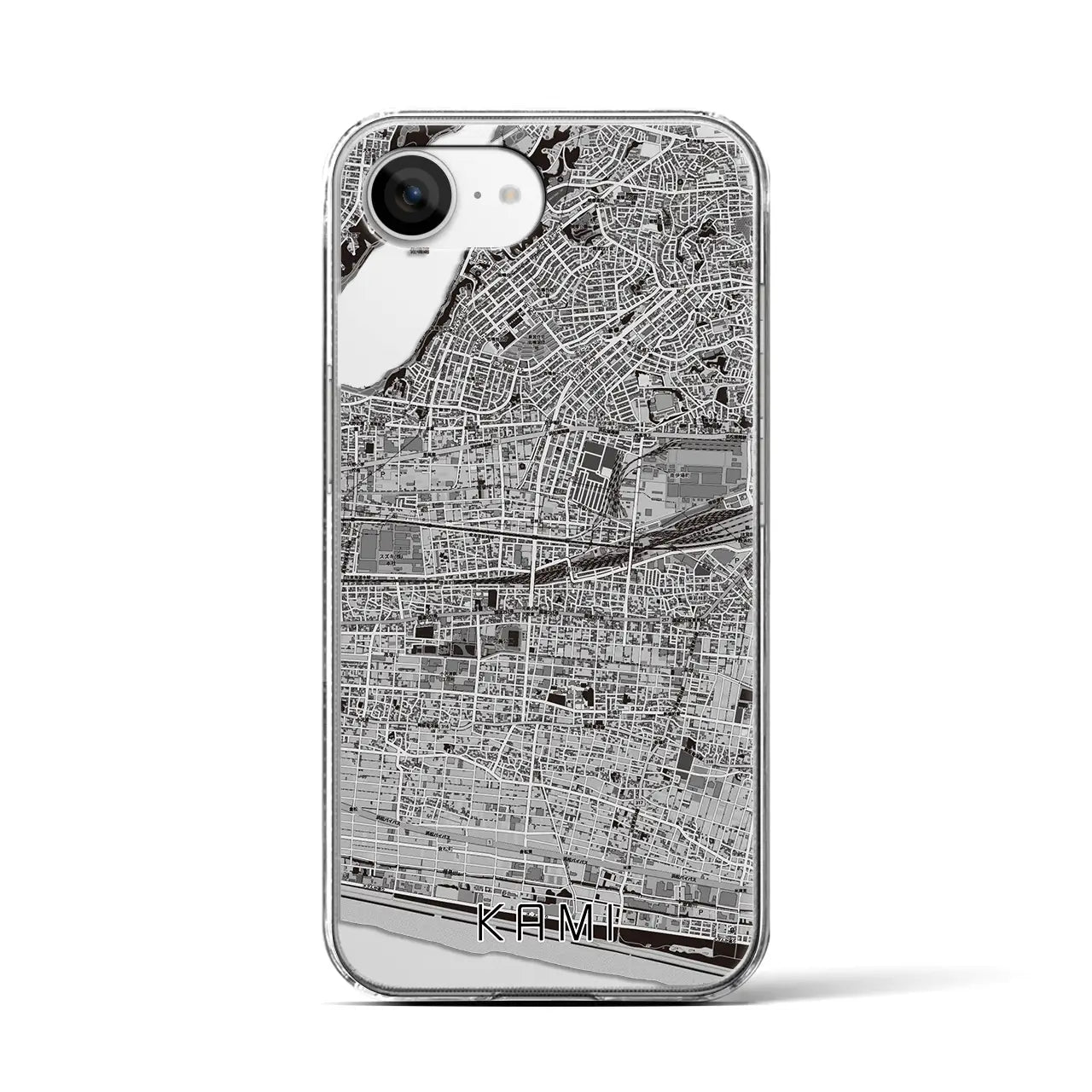 【可美(静岡県)】地図柄iPhoneケース(クリアタイプ)