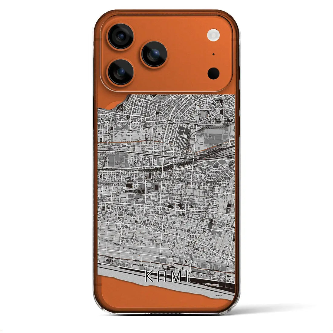 【可美(静岡県)】地図柄iPhoneケース(クリアタイプ)